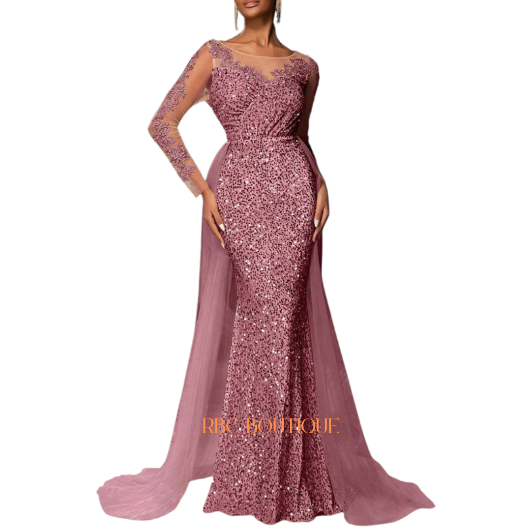 Women's wedding guest dress, evening dress