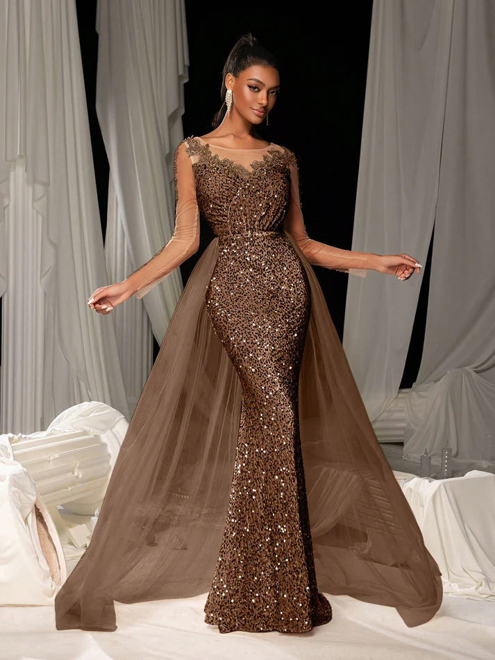Women's wedding guest dress, evening dress