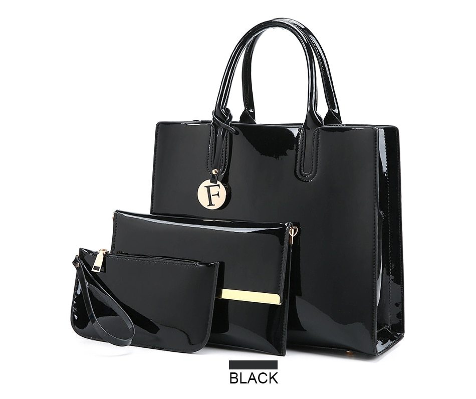 3 Sets Leather Handbags,Women hand bag