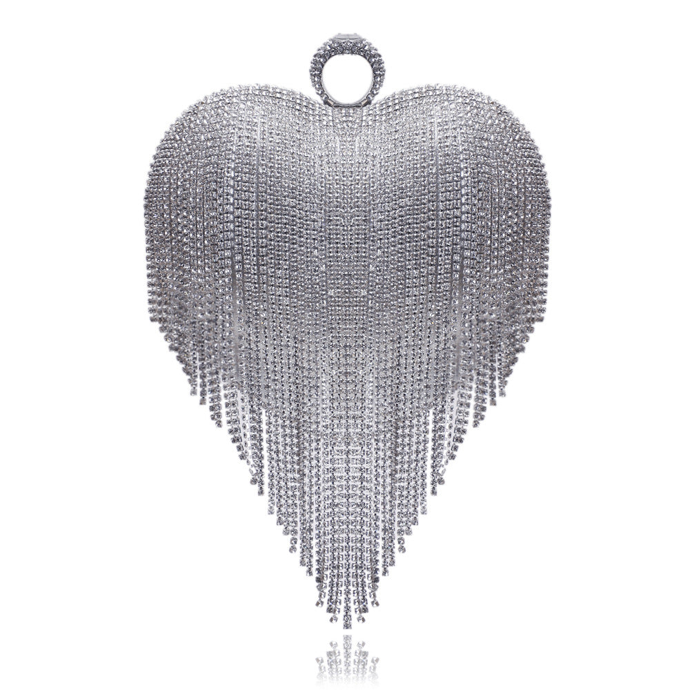 Female Pure Color All-matching Tassel Dinner Bag