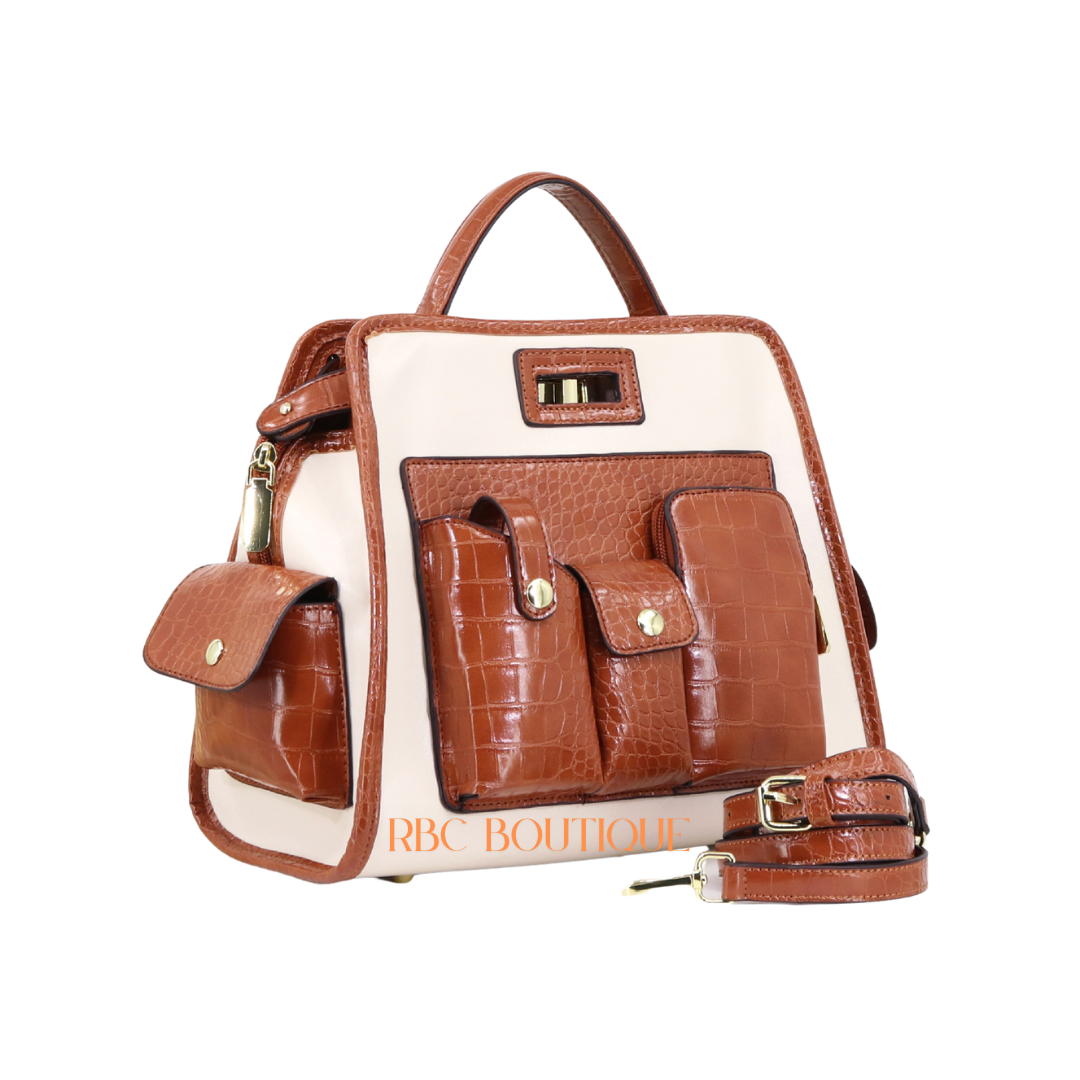High Textured Pattern Polyester Handbag