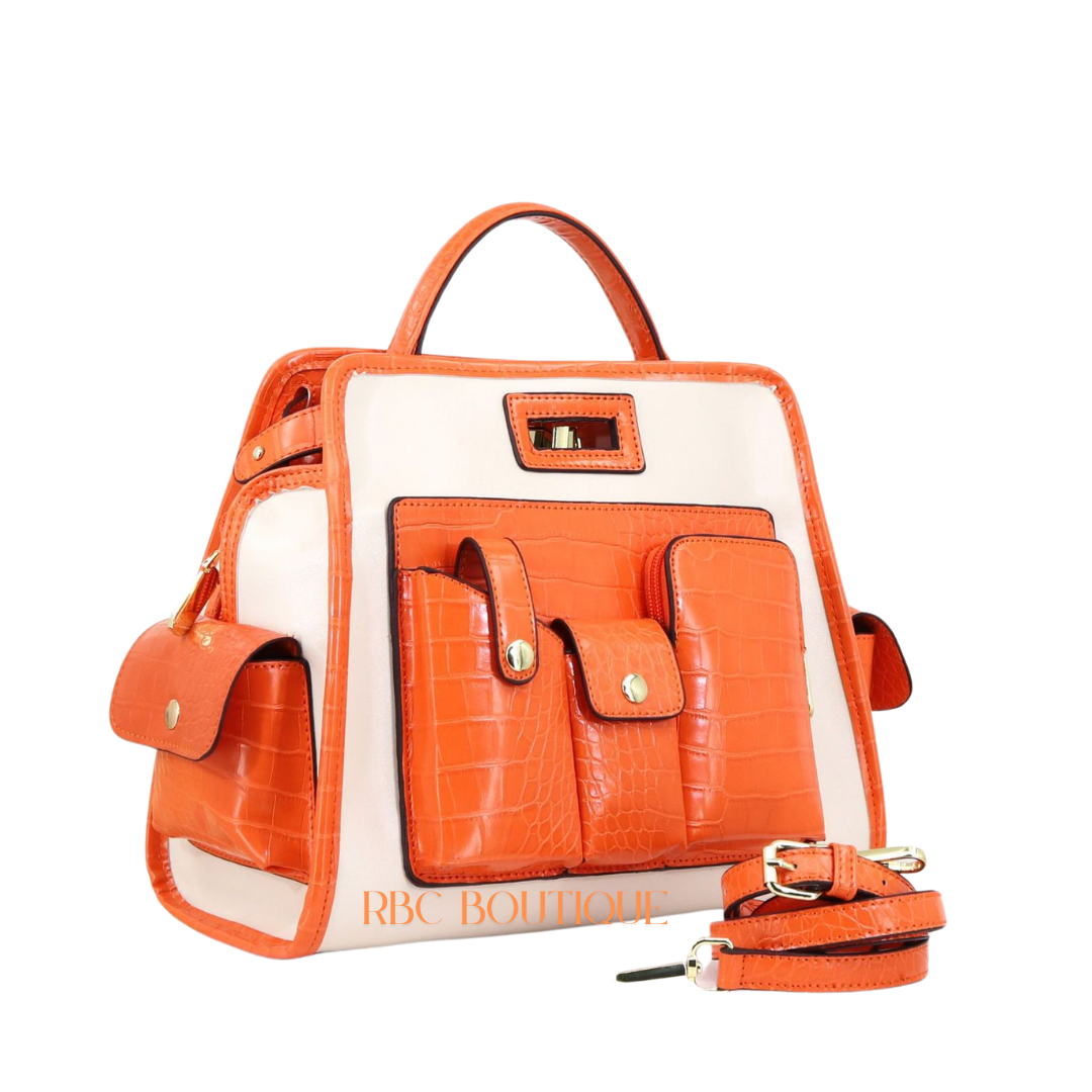 High Textured Pattern Polyester Handbag