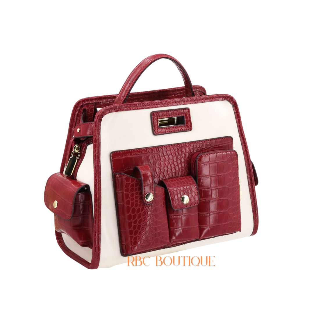 High Textured Pattern Polyester Handbag