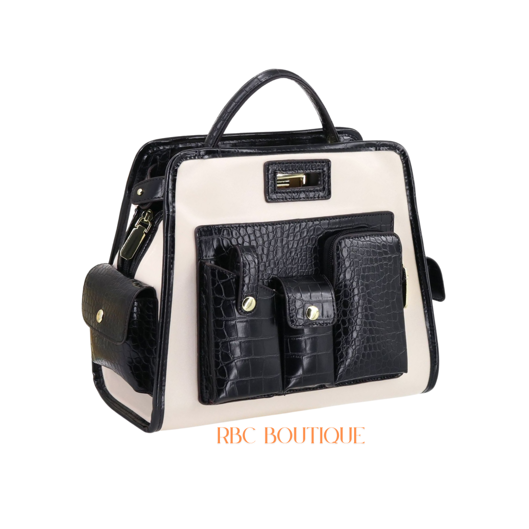 High Textured Pattern Polyester Handbag