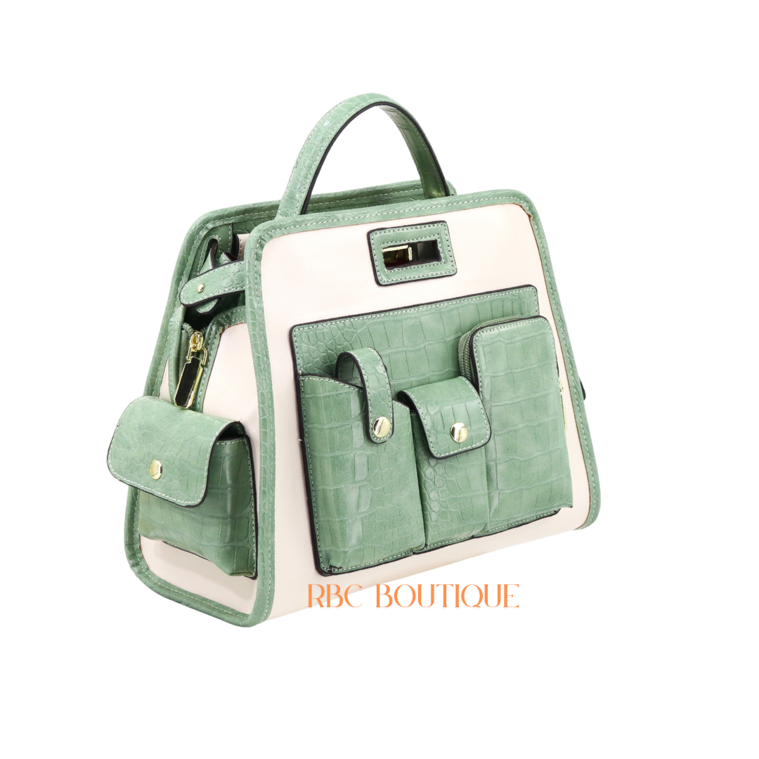 High Textured Pattern Polyester Handbag
