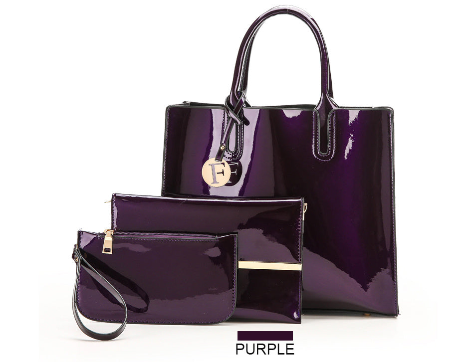 3 Sets Leather Handbags,Women hand bag