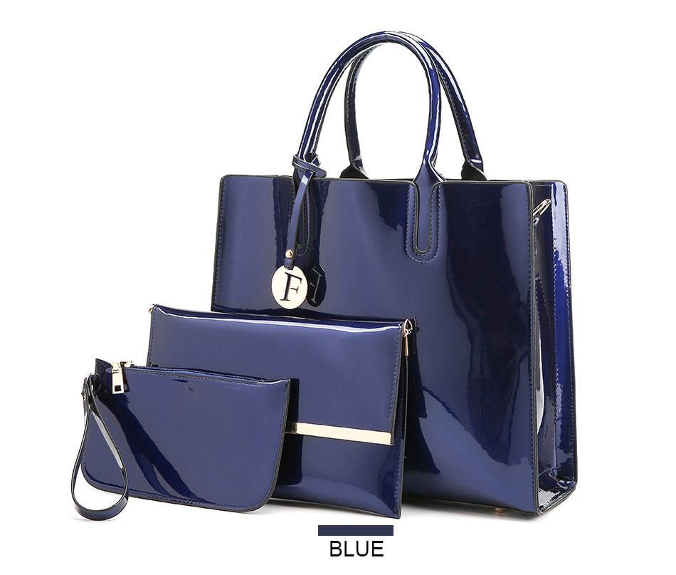 3 Sets Leather Handbags,Women hand bag