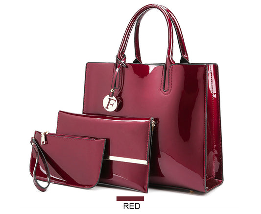 3 Sets Leather Handbags,Women hand bag