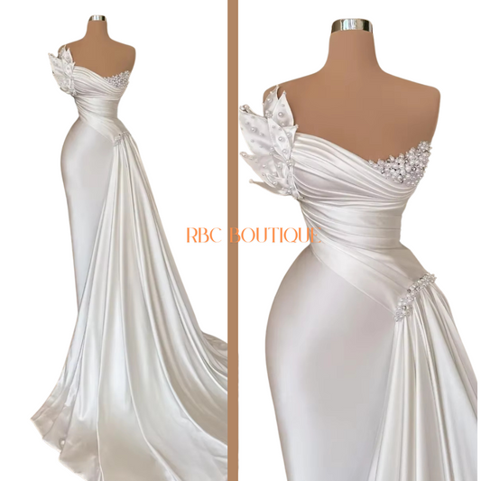 Long satin Dress