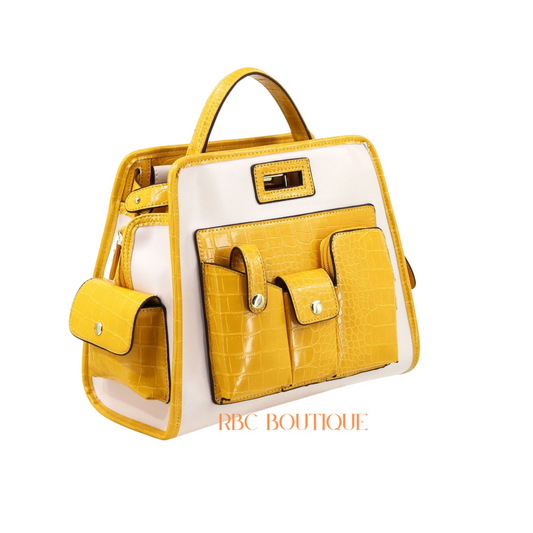 High Textured Pattern Polyester Handbag